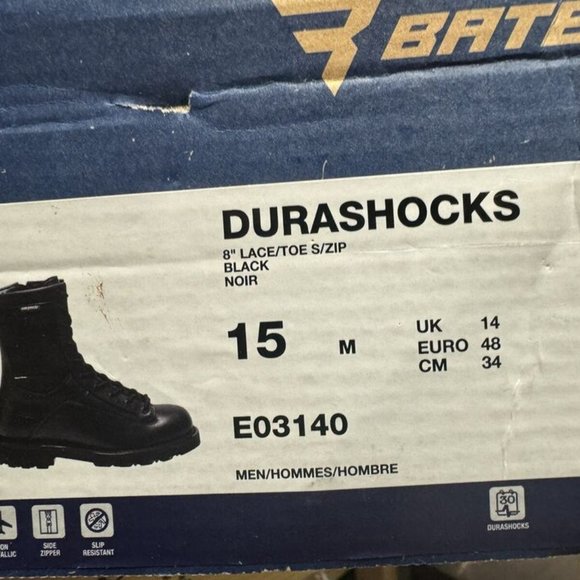 Bates Mens Durashocks 8” Combat Boot Black Size 15 M main image 6